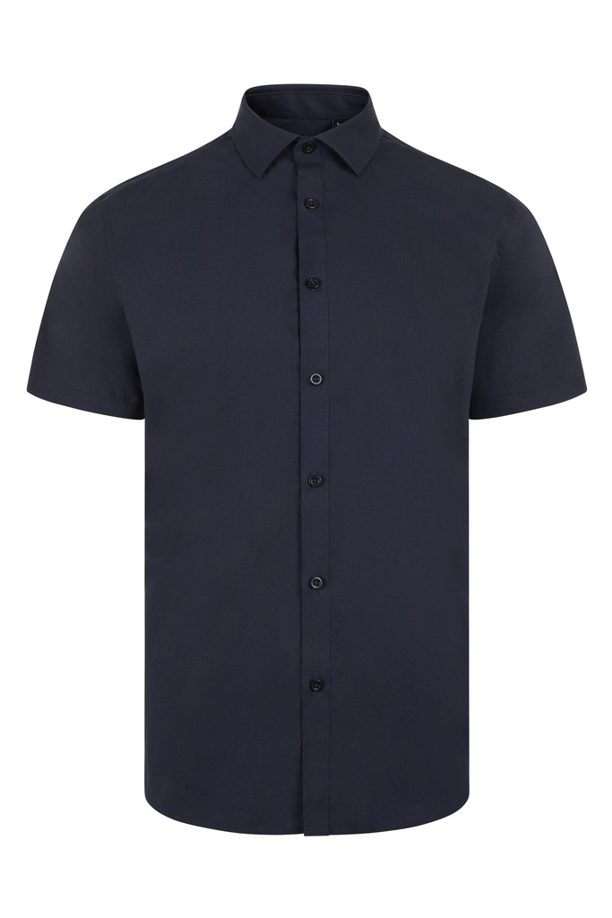 CAMISA 405016S · MC · POPELIN · ELASTICO/STRETCH · CUELLO ITALIANO