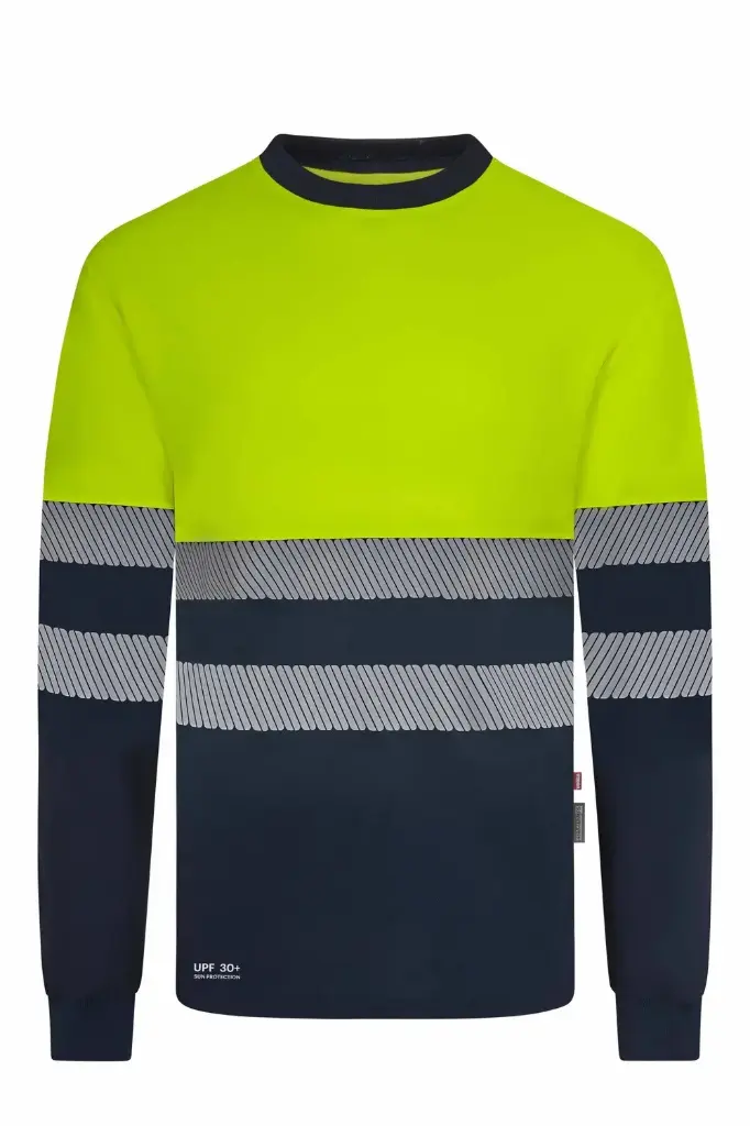 CAMISETA 305645 HI VIS Cotton RS · ML · BICOLOR · ALGODON · ECO · BANDAS SEGMENTADAS · AV · CE II CAT · [150g]