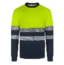 CAMISETA GRS 305635 · ML · BICOLOR · BANDAS SEGMENTADAS · ECO · PROTECCION SOLAR >50ºC · AV · CE II CAT · [140g]