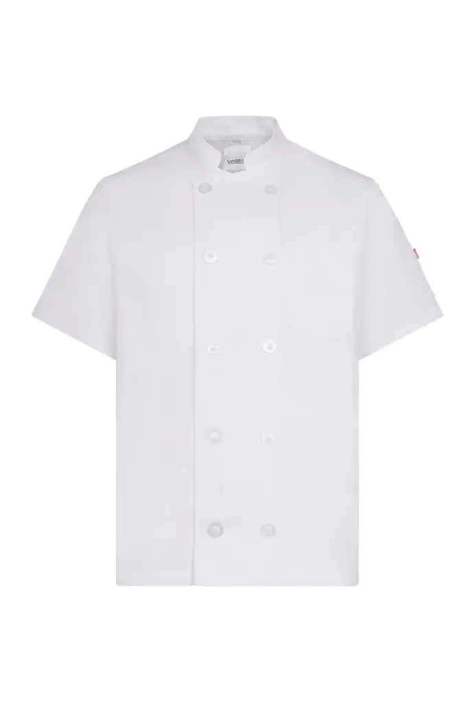 CHAQUETA COCINA 405222 · MC · SOFT TOUCH · CUELLO TIRILLA · CIERRE BOTONADURA · LAVABLE 60ºC