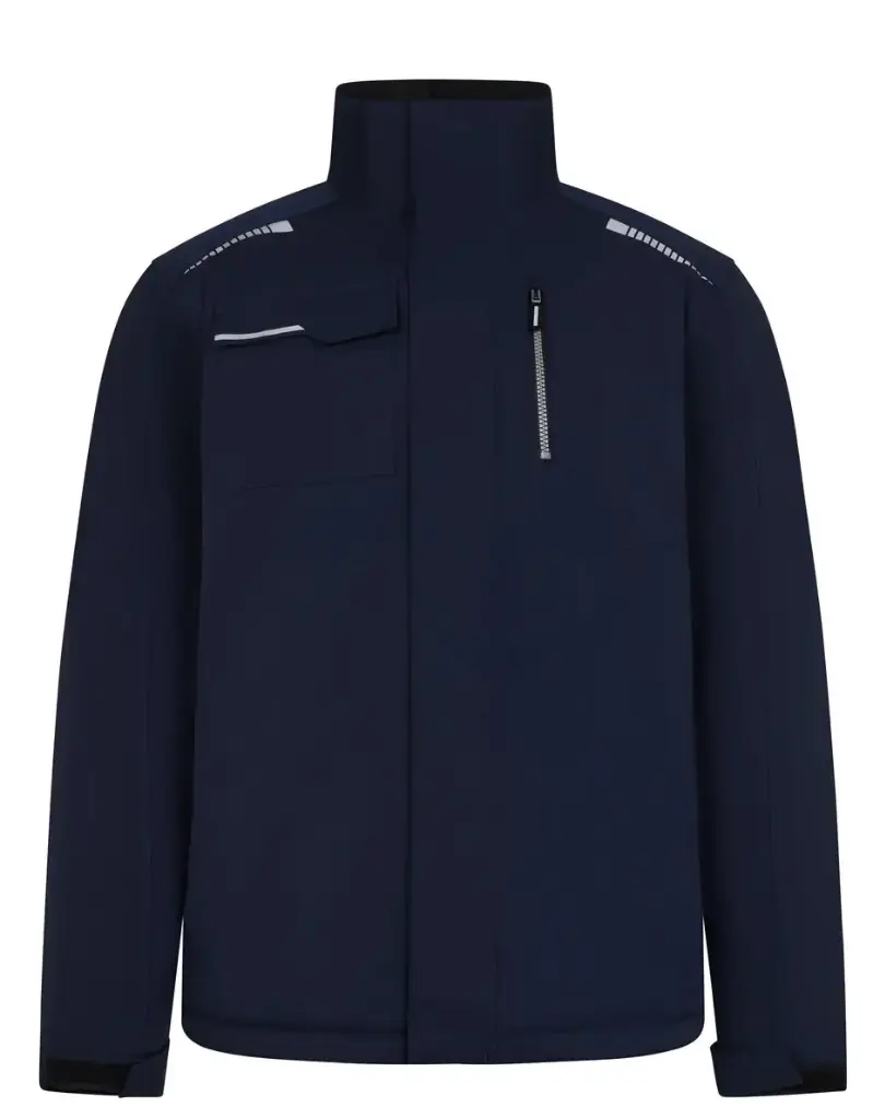 SOFTSHELL ACOLCHADO 206035 GRS V.DYNAMIX · ELASTICO/STRETCH · ECO · IMPERMEABLE [3/4] · CAPUCHA OCULTA · PROTECCION SOLAR >50ºC