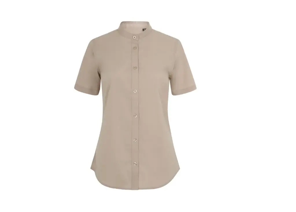 CAMISA 405014S · MC · MUJER · POPELIN · ELASTICO/STRETCH · CUELLO TIRILLA