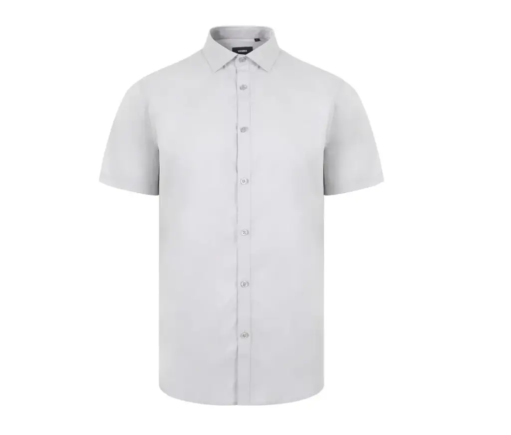 CAMISA 405016S · MC · POPELIN · ELASTICO/STRETCH · CUELLO ITALIANO