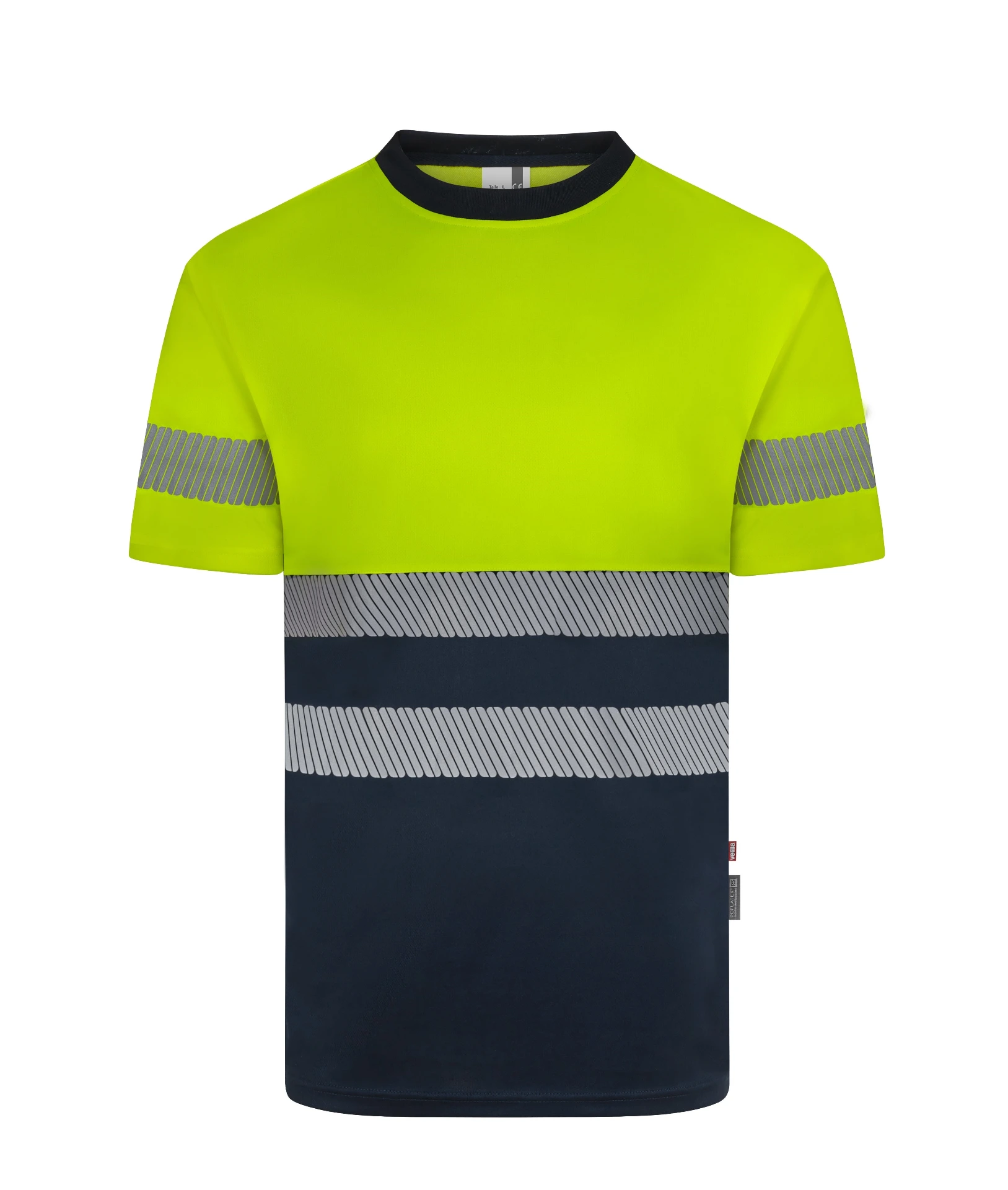 CAMISETA GRS 305633 · MC · BICOLOR · BANDAS SEGMENTADAS · ECO · PROTECCION SOLAR >50ºC · AV · CE II CAT · [140g]