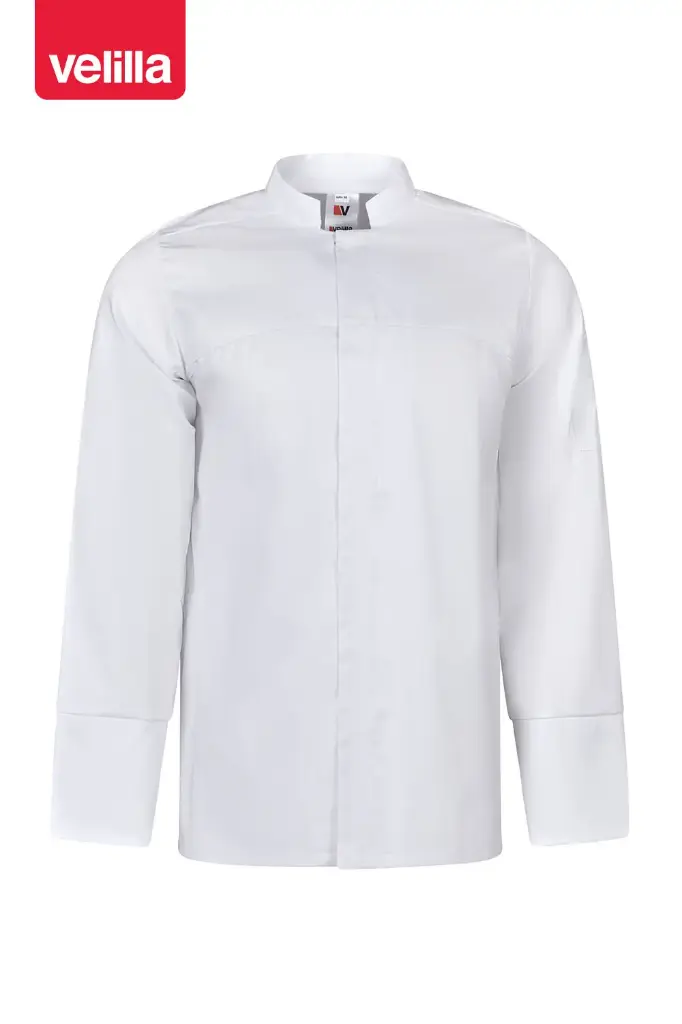 CHAQUETA COCINA 405208S · ML · ELASTICO/STRETCH · CUELLO MAO · CIERRE AUTOMATICOS