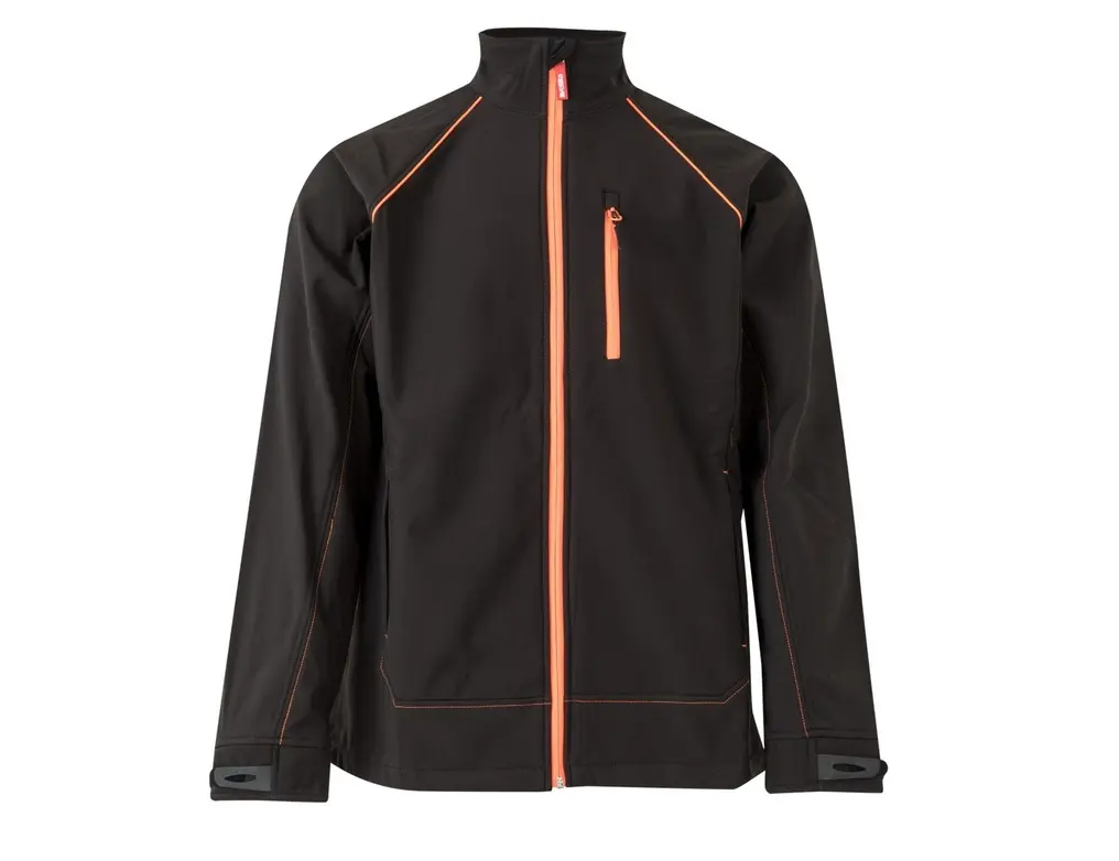 SOFTSHELL 206001 FluorMatch · BICOLOR · ELASTICO/STRETCH · HIDROFUGADO · CORTAVEINTOS · 3 CAPAS
